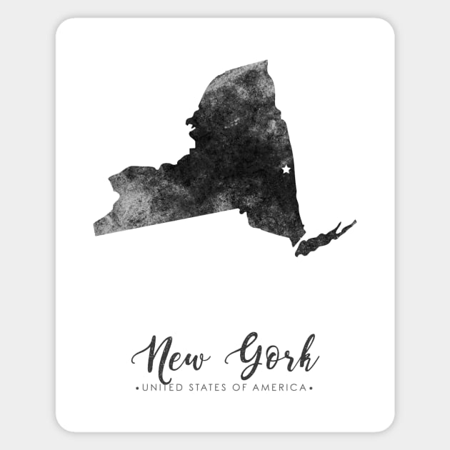 New york state map Sticker by StudioGrafiikka